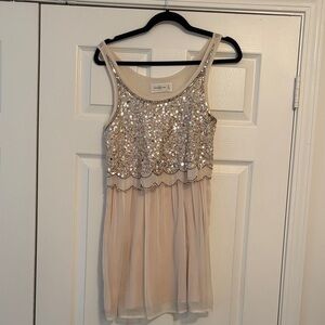 Abercrombie & Fitch Blush Sequin Mini Dress